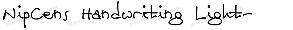 NipCens Handwriting Light字体转换